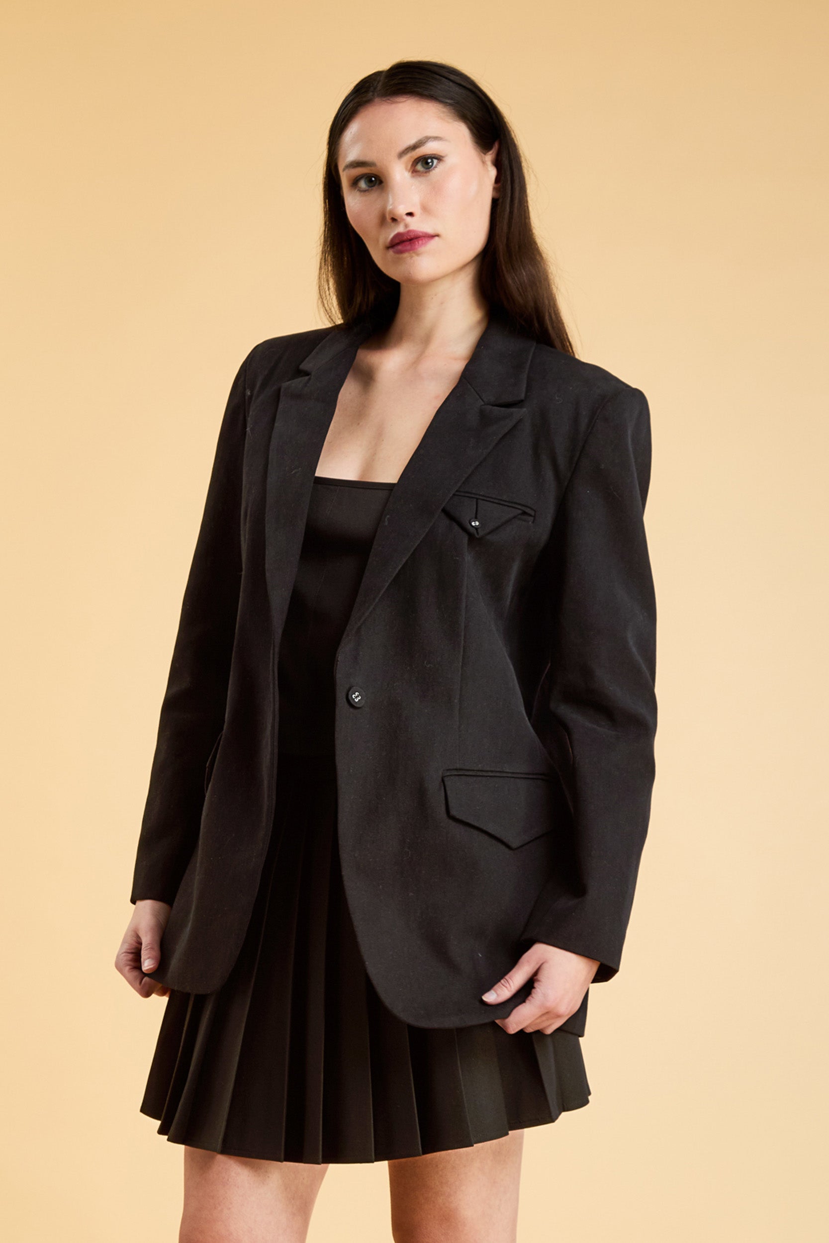Constance Oversized Blazer - Black